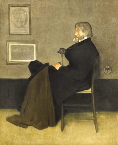 Portret van Thomas Carlyle door James Abbott McNeill Whistler